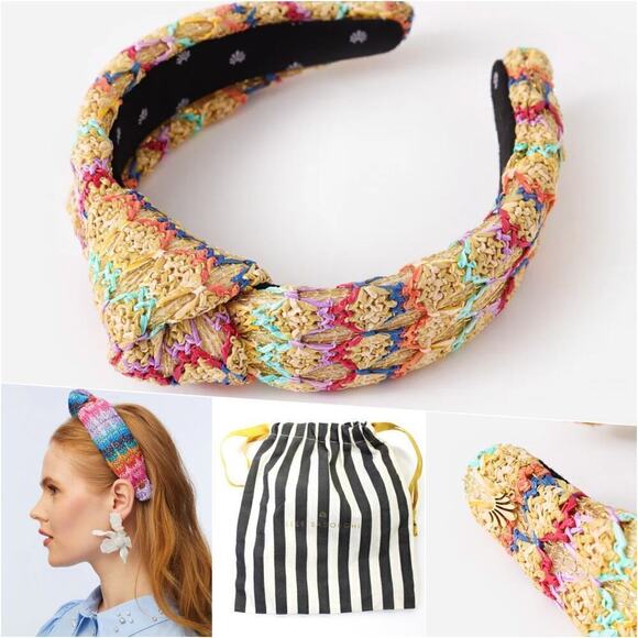 RARE Lele SADOUGHI Raffia Knotted Summer Headband main image 6